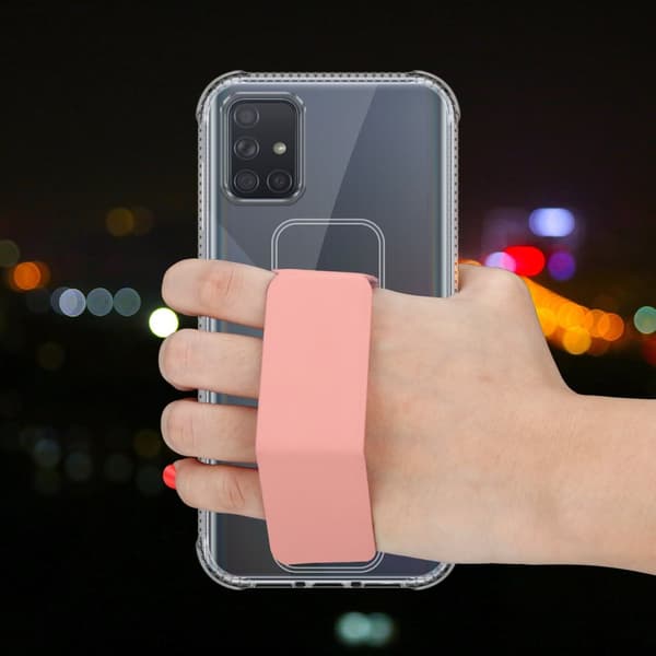 Samsung Galaxy A71 4G Skal Fodral Mobilskydd Skyddsfodral Case Cover av flexibelt TPU-silikon med hållare och stativfunktion