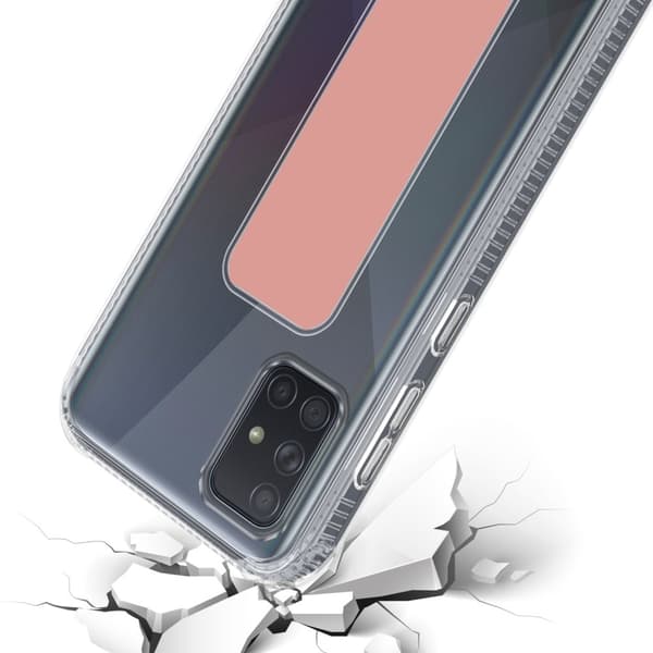 Samsung Galaxy A71 4G Skal Fodral Mobilskydd Skyddsfodral Case Cover av flexibelt TPU-silikon med hållare och stativfunktion