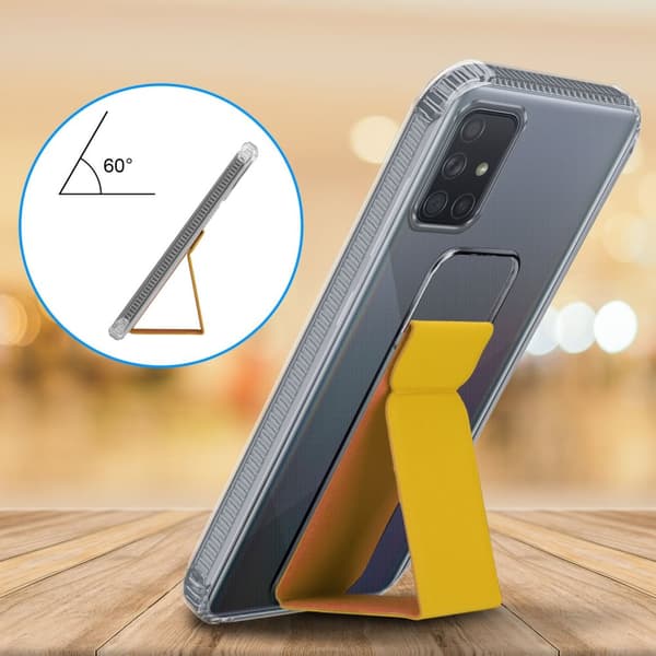 Samsung Galaxy A71 4G Skal Fodral Mobilskydd Skyddsfodral Case Cover av flexibelt TPU-silikon med hållare och stativfunktion