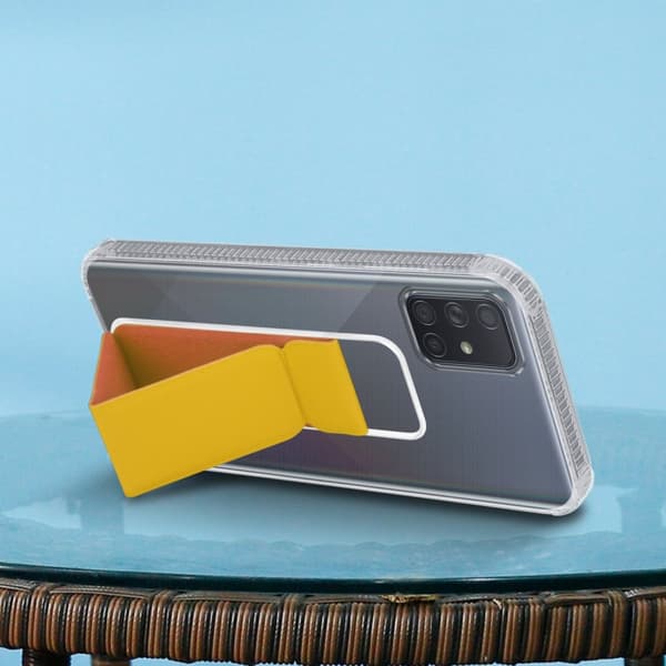 Samsung Galaxy A71 4G Skal Fodral Mobilskydd Skyddsfodral Case Cover av flexibelt TPU-silikon med hållare och stativfunktion