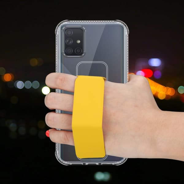 Samsung Galaxy A71 4G Skal Fodral Mobilskydd Skyddsfodral Case Cover av flexibelt TPU-silikon med hållare och stativfunktion
