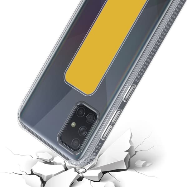 Samsung Galaxy A71 4G Skal Fodral Mobilskydd Skyddsfodral Case Cover av flexibelt TPU-silikon med hållare och stativfunktion