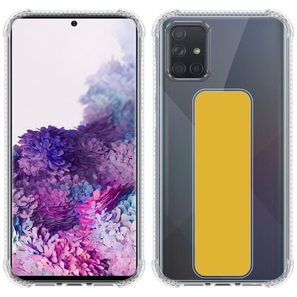 Samsung Galaxy A71 4G Skal Fodral Mobilskydd Skyddsfodral Case Cover av flexibelt TPU-silikon med hållare och stativfunktion
