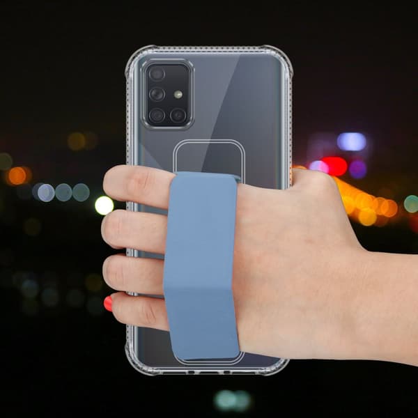 Samsung Galaxy A71 4G Skal Fodral Mobilskydd Skyddsfodral Case Cover av flexibelt TPU-silikon med hållare och stativfunktion