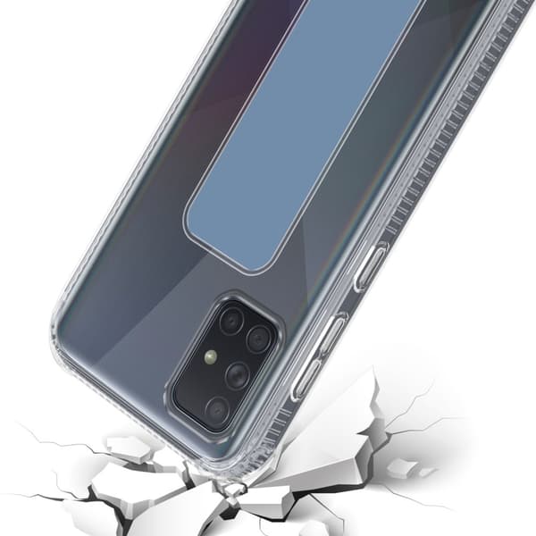 Samsung Galaxy A71 4G Skal Fodral Mobilskydd Skyddsfodral Case Cover av flexibelt TPU-silikon med hållare och stativfunktion
