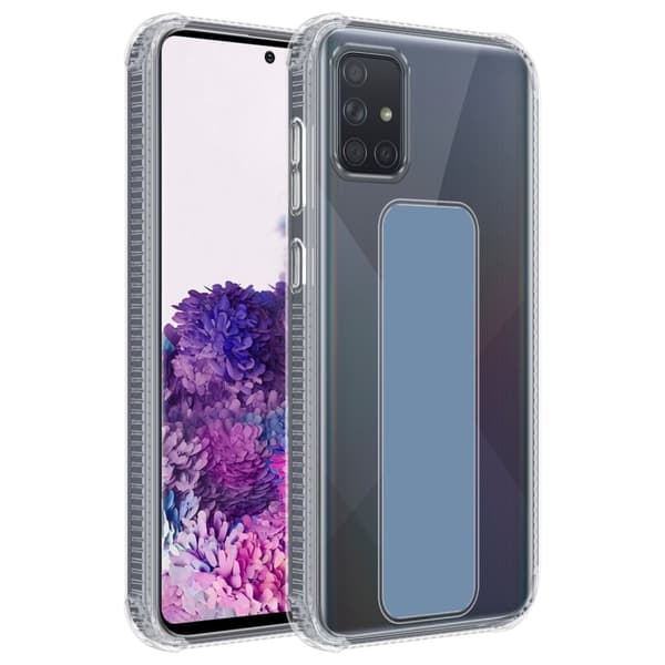 Samsung Galaxy A71 4G Skal Fodral Mobilskydd Skyddsfodral Case Cover av flexibelt TPU-silikon med hållare och stativfunktion