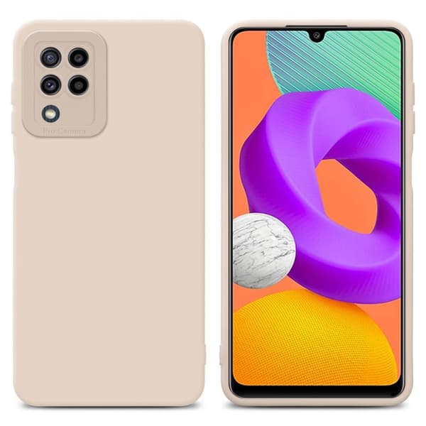 Samsung Galaxy M22 / M32 4G Fodral Skal Case Cover av flexibelt TPU-silikon Bobilskydd FLUID GRÄDDE