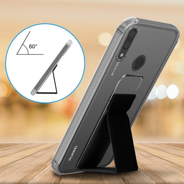 Huawei Y7 2019 / Y7 PRIME 2019 Skal Fodral Mobilskydd Skyddsfodral Case Cover av flexibelt TPU-silikon med hållare och stativfunktion