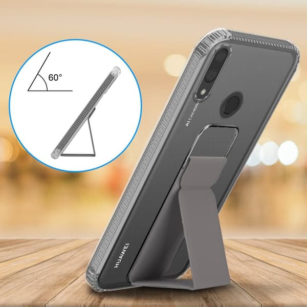 Huawei Y7 2019 / Y7 PRIME 2019 Skal Fodral Mobilskydd Skyddsfodral Case Cover av flexibelt TPU-silikon med hållare och stativfunktion