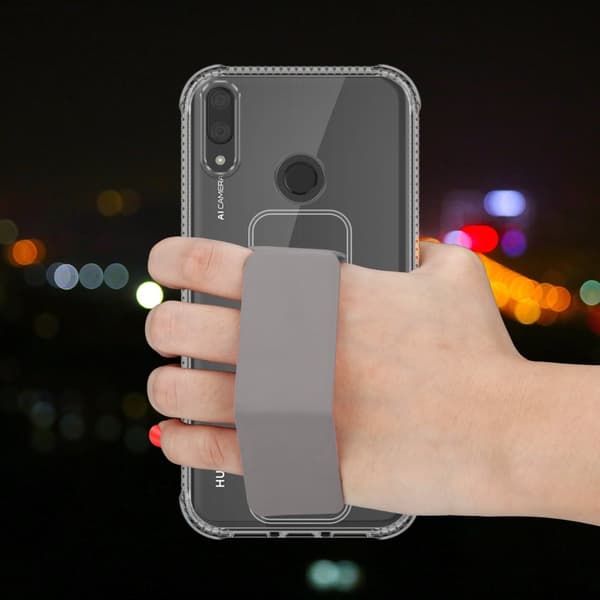 Huawei Y7 2019 / Y7 PRIME 2019 Skal Fodral Mobilskydd Skyddsfodral Case Cover av flexibelt TPU-silikon med hållare och stativfunktion