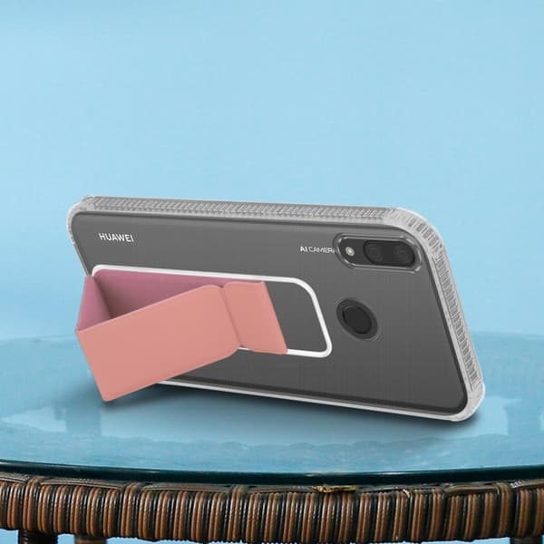 Huawei Y7 2019 / Y7 PRIME 2019 Skal Fodral Mobilskydd Skyddsfodral Case Cover av flexibelt TPU-silikon med hållare och stativfunktion