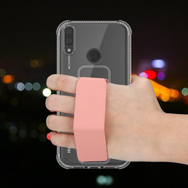 Huawei Y7 2019 / Y7 PRIME 2019 Skal Fodral Mobilskydd Skyddsfodral Case Cover av flexibelt TPU-silikon med hållare och stativfunktion