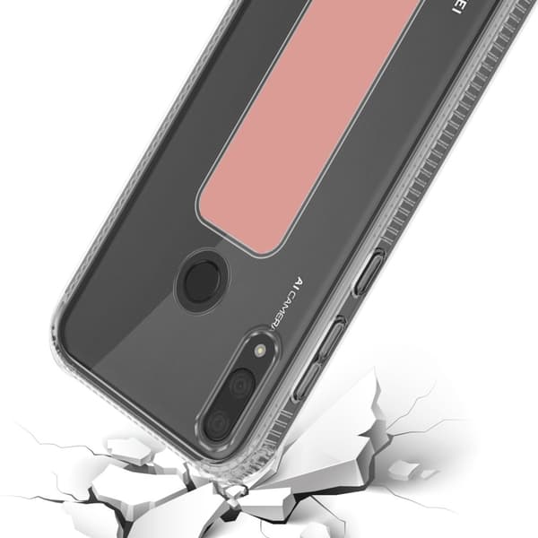 Huawei Y7 2019 / Y7 PRIME 2019 Skal Fodral Mobilskydd Skyddsfodral Case Cover av flexibelt TPU-silikon med hållare och stativfunktion