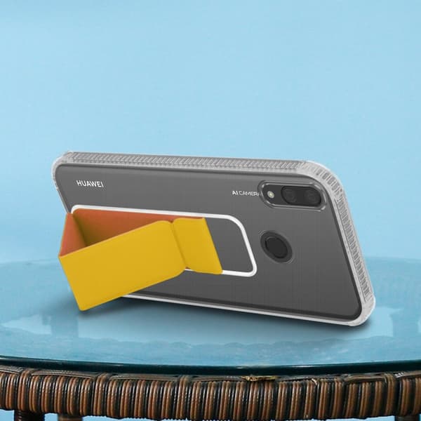 Huawei Y7 2019 / Y7 PRIME 2019 Skal Fodral Mobilskydd Skyddsfodral Case Cover av flexibelt TPU-silikon med hållare och stativfunktion