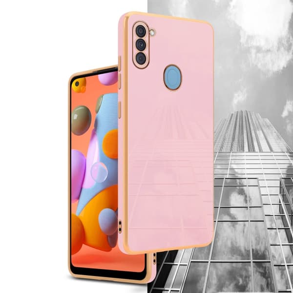 Samsung Galaxy A11 / M11 Suojakuori Suojakotelo joka on valmistettu joustavasta TPU-silikonista ja jossa on kameran suojaus