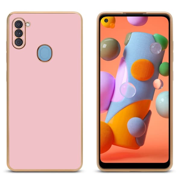 Samsung Galaxy A11 / M11 Suojakuori Suojakotelo joka on valmistettu joustavasta TPU-silikonista ja jossa on kameran suojaus