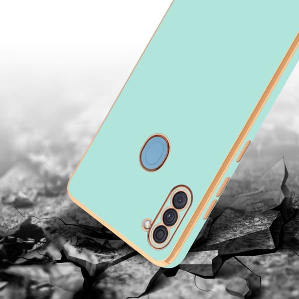 Samsung Galaxy A11 / M11 Suojakuori Suojakotelo joka on valmistettu joustavasta TPU-silikonista ja jossa on kameran suojaus