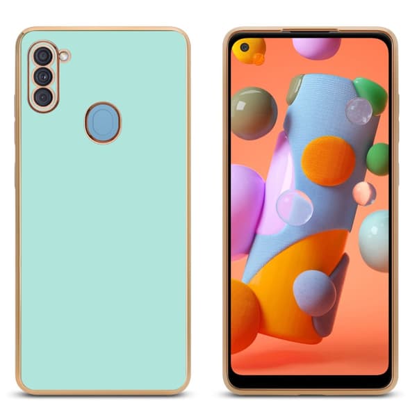 Samsung Galaxy A11 / M11 Suojakuori Suojakotelo joka on valmistettu joustavasta TPU-silikonista ja jossa on kameran suojaus