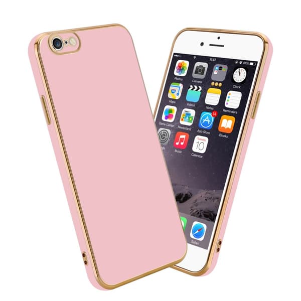 iPhone 6 PLUS / 6S PLUS Cover Etui Case () Blank Pink - Guld