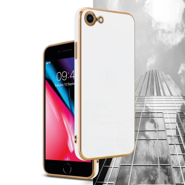 Silikondeksel til iPhone 7 / 7S / 8 / SE 2020 med kamerabeskyttelse