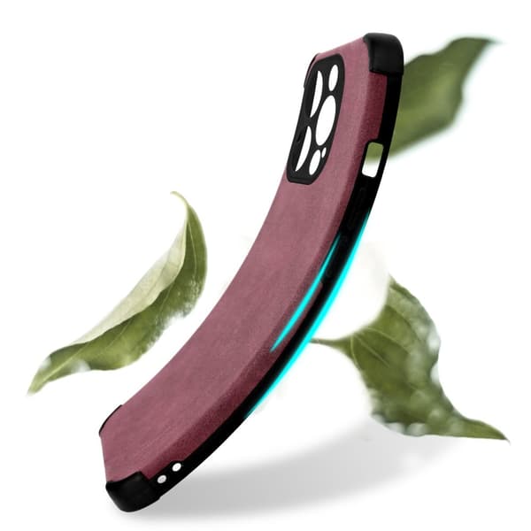 Deksel til iPhone 13 PRO MAX Beskyttelsesdeksel TPU-silikon med bakside av edelt kunstmuggskinn