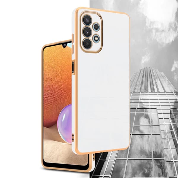 Samsung Galaxy A32 4G Suojakuori Suojakotelo joka on valmistettu joustavasta TPU-silikonista ja jossa on kameran suojaus