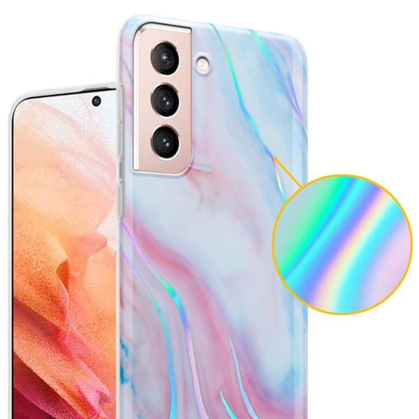 Lommebokdeksel til Samsung Galaxy S21 5G Deksel av TPU-silikon med mosaikkmønster