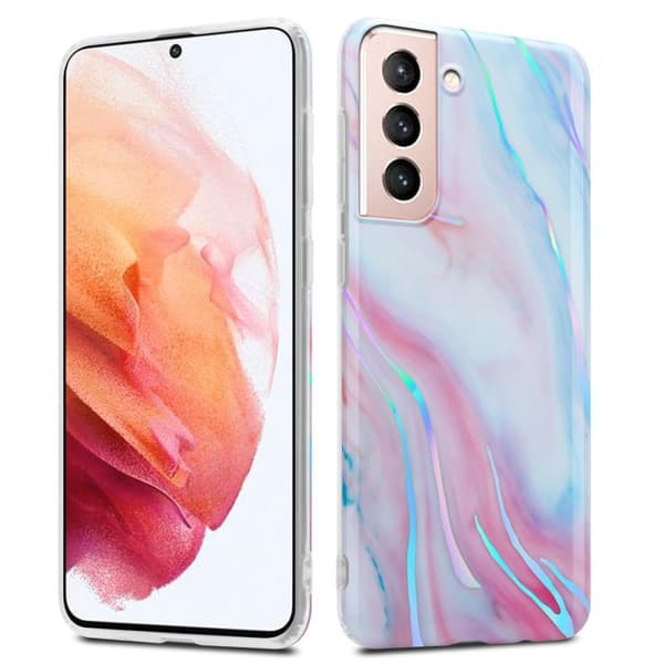 Lommebokdeksel til Samsung Galaxy S21 5G Deksel av TPU-silikon med mosaikkmønster