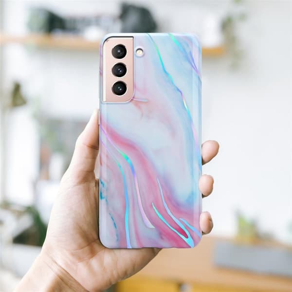 Lommebokdeksel til Samsung Galaxy S21 5G Deksel av TPU-silikon med mosaikkmønster