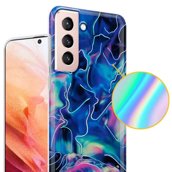 Samsung Galaxy S21 5G Skal Fodral Mobilskydd av TPU-silikon med mosaikmönster