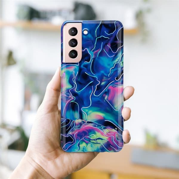 Samsung Galaxy S21 5G Skal Fodral Mobilskydd av TPU-silikon med mosaikmönster
