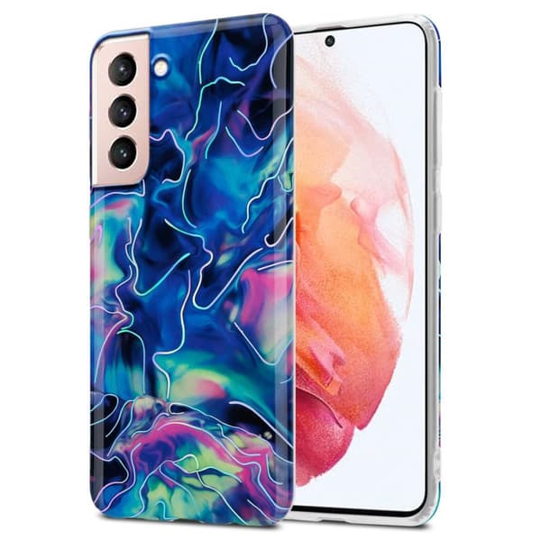 Samsung Galaxy S21 5G Skal Fodral Mobilskydd av TPU-silikon med mosaikmönster