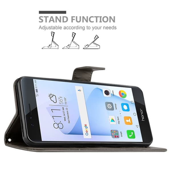 Honor 8 / 8 PREMIUM Suojakotelo Suojakuori Lompakkokotelo Matkapuhelinkotelo Kukat jossa on magneettisuljenta, jalusta-toiminto ja korttipaikat