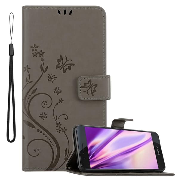 Honor 8 / 8 PREMIUM Suojakotelo Suojakuori Lompakkokotelo Matkapuhelinkotelo Kukat jossa on magneettisuljenta, jalusta-toiminto ja korttipaikat