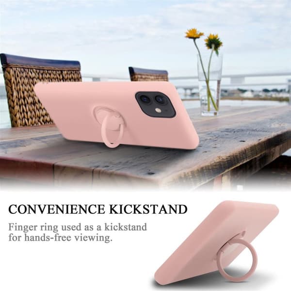 iPhone 12 MINI Skal Fodral Mobilskydd av flexibelt TPU-silikon med ring Skyddsfodral Case Cover