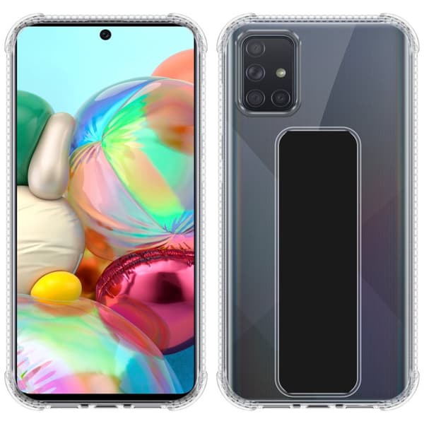 Samsung Galaxy A51 4G / M40s Suojakuori Suojakotelo valmistettu joustavasta TPU-silikonista jossa on pidike ja jalusta-toiminto