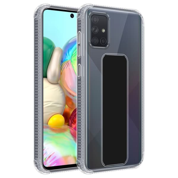 Samsung Galaxy A51 4G / M40s Suojakuori Suojakotelo valmistettu joustavasta TPU-silikonista jossa on pidike ja jalusta-toiminto