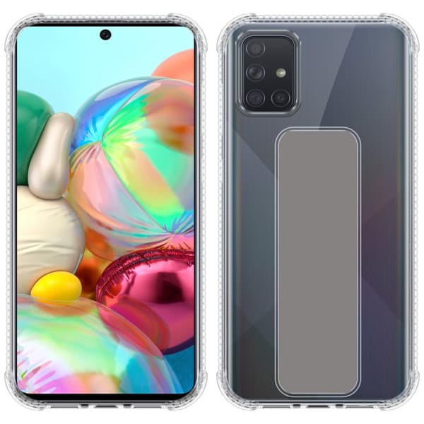 Samsung Galaxy A51 4G / M40s Suojakuori Suojakotelo valmistettu joustavasta TPU-silikonista jossa on pidike ja jalusta-toiminto