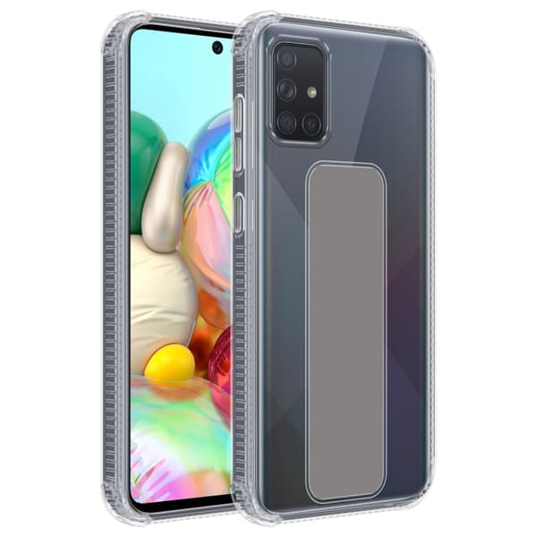 Samsung Galaxy A51 4G / M40s Suojakuori Suojakotelo valmistettu joustavasta TPU-silikonista jossa on pidike ja jalusta-toiminto