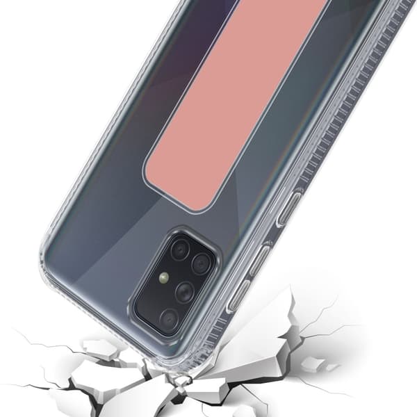Samsung Galaxy A51 4G / M40s Suojakuori Suojakotelo valmistettu joustavasta TPU-silikonista jossa on pidike ja jalusta-toiminto