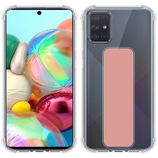 Samsung Galaxy A51 4G / M40s Suojakuori Suojakotelo valmistettu joustavasta TPU-silikonista jossa on pidike ja jalusta-toiminto