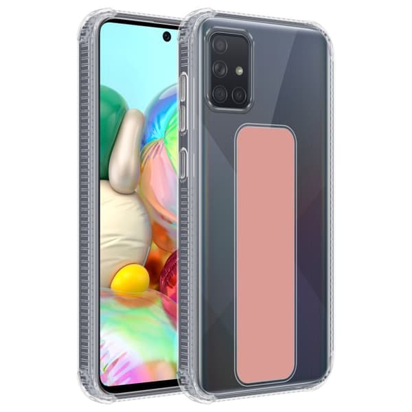 Samsung Galaxy A51 4G / M40s Suojakuori Suojakotelo valmistettu joustavasta TPU-silikonista jossa on pidike ja jalusta-toiminto