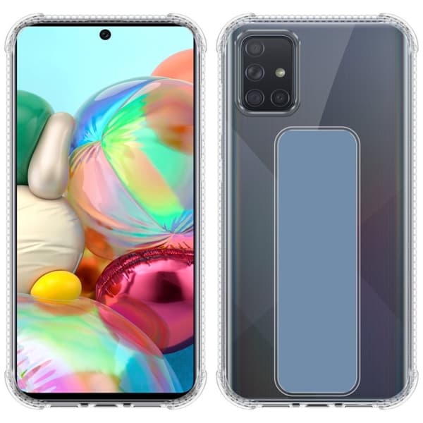 Samsung Galaxy A51 4G / M40s Suojakuori Suojakotelo valmistettu joustavasta TPU-silikonista jossa on pidike ja jalusta-toiminto
