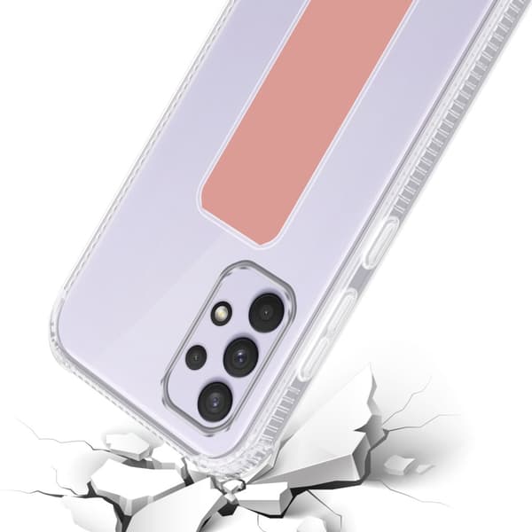 Deksel til Samsung Galaxy A33 5G Beskyttelsesdeksel av fleksibelt TPU-silikon med holder og stativfunksjon
