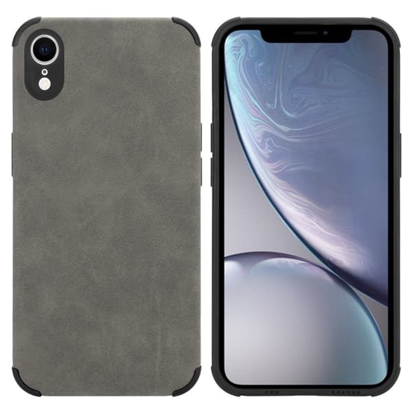 iPhone XR Fodral Skal  av TPU-silikon med fin baksida i faux-suede Mobilskydd
