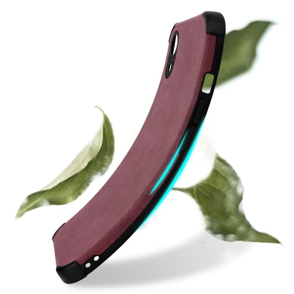 iPhone XR Fodral Skal av TPU-silikon med fin baksida i faux-suede Mobilskydd