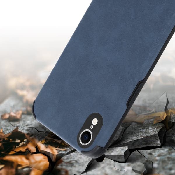 iPhone XR Suojakuori Suojakotelo valmistettu TPU-silikonista jossa on jalo keinotekoinen mokkanahkainen takapuoli