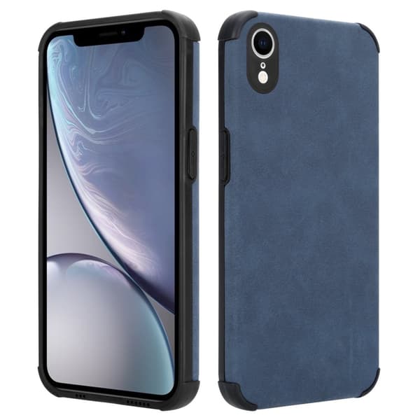 iPhone XR Suojakuori Suojakotelo valmistettu TPU-silikonista jossa on jalo keinotekoinen mokkanahkainen takapuoli