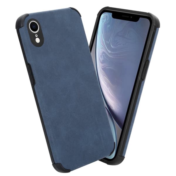 iPhone XR Suojakuori Suojakotelo valmistettu TPU-silikonista jossa on jalo keinotekoinen mokkanahkainen takapuoli