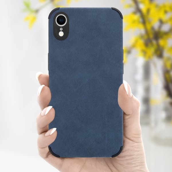 iPhone XR Fodral Skal  av TPU-silikon med fin baksida i faux-suede Mobilskydd